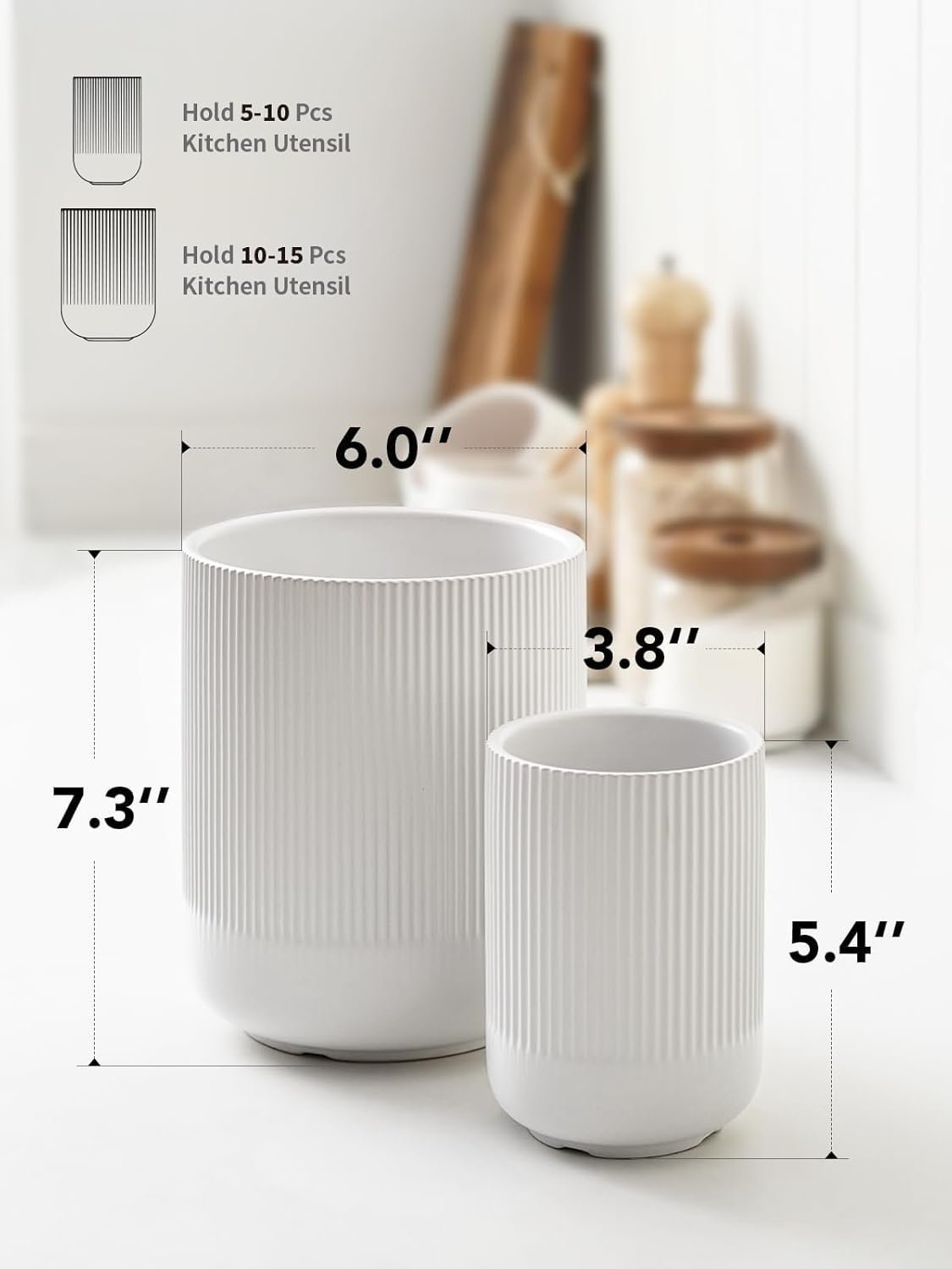 Ceramic Kitchen Utensil Holder Set - Image 6